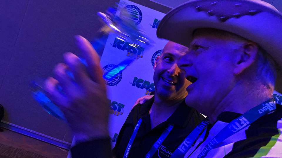 At the Chairmanâs Industry Awards Reception on Wednesday night, Larry Davidson, who designed the square-bottomed Trapper Tackle hooks, was exuberant after repeating as winner of the Best of Show in Terminal Tackle.