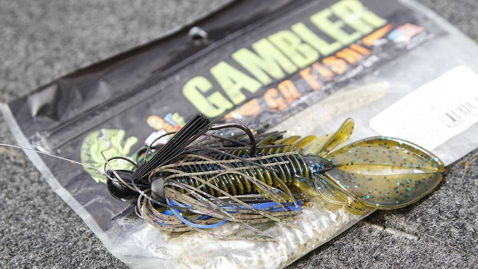 Also producing bites was this 1/2-ounce Nichols Jig with a 4.25-inch Gambler Stinger for a trailer. 
