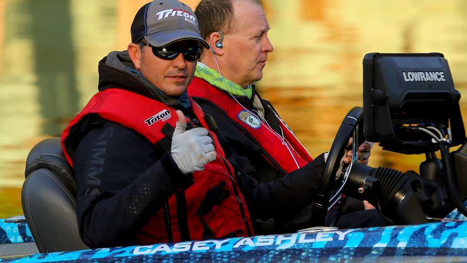 <b>Casey Ashley</b><br>
Points: 510. Rank: 4. <br>
Ashley is enjoying one of his best seasons. He finished 13th at Dardanelle and Rayburn, missing Championship Sunday by one spot. The South Carolina pro has three Top 20s, including a 4th-place finish at Toledo Bend. 

