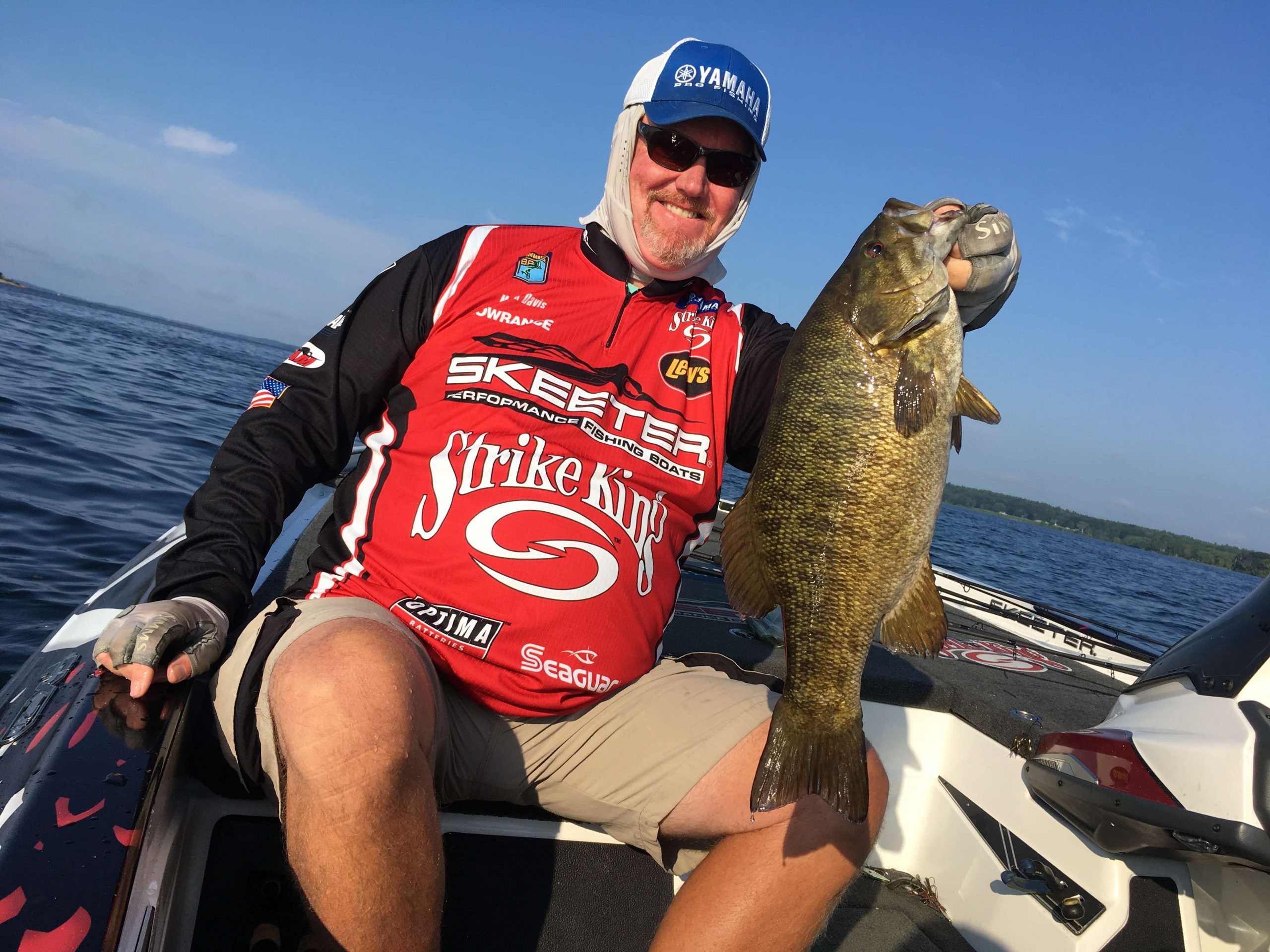 Feisty 4-pounder for Mark Davis and his second fish of the day on the mighty St. Lawrence River.