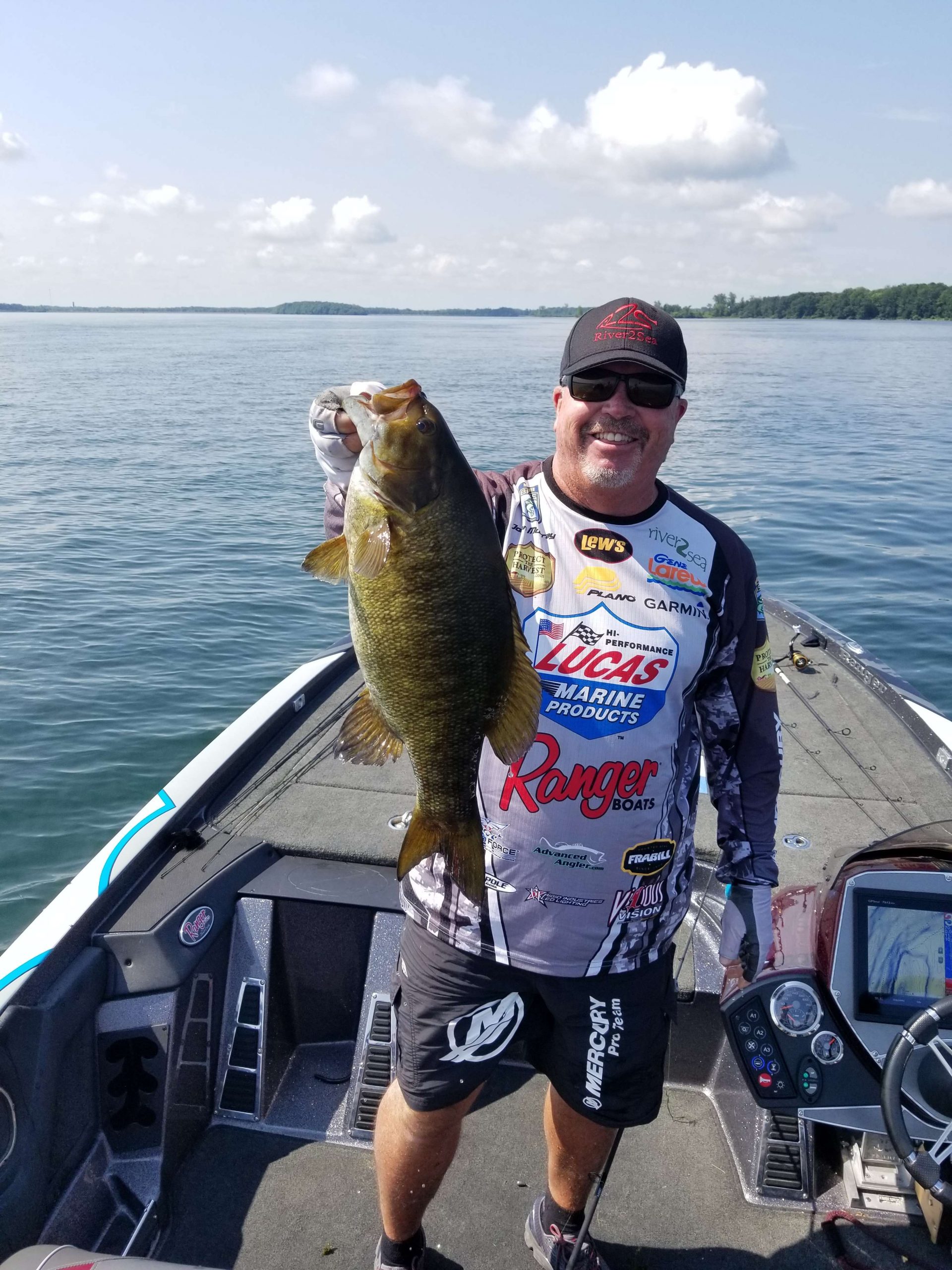 Monster Smallmouth for fish #7 for Murray. Things are looking up today for Day 1. 