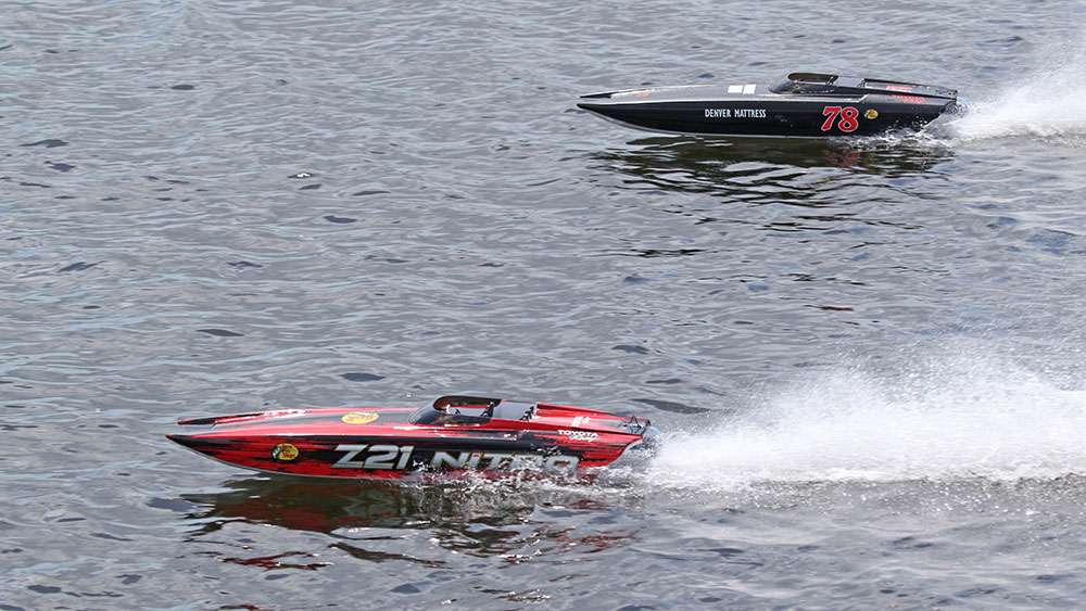 VanDam and Truex quickly engaged in fierce, but friendly racing competition.