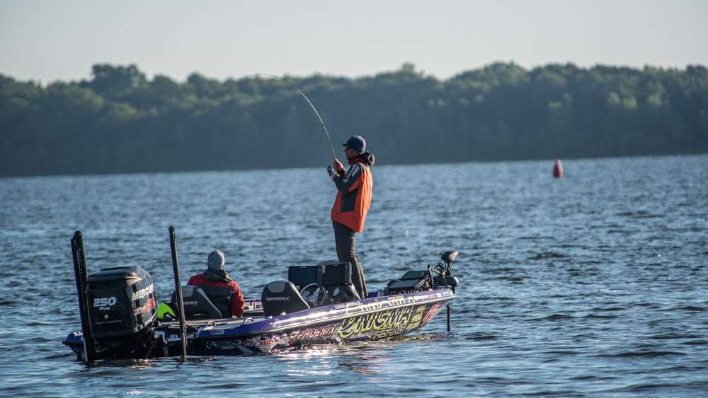 Photographer Garrick Dixon shared some Aaron Martens moments he captured from the second day of the Bassmaster Elite at Champlain presented by Dick Cepek Tires & Wheels. Martens finished the day in 19th place, but admitted he hadn't yet put the pieces together on Lake Champlain. He would do so the following day, to claim the title.