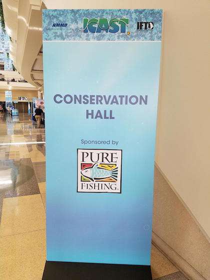 ICAST Conservation Hall and Conservation Corner featured booths from state and federal fishery management agencies.
