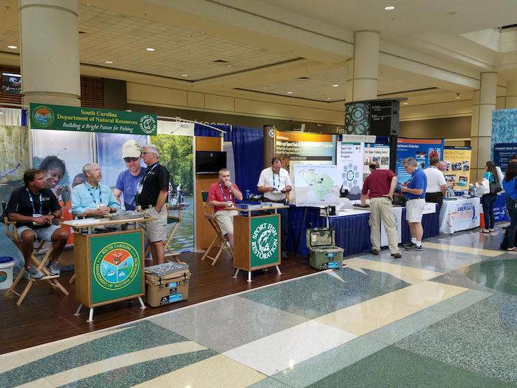 South Carolina Department of Natural Resources (one of our hosts for the 2018 Geico Bassmaster Classic) and the U.S. Fish & Wildlife Service had staff to provide information about their fisheries programs.
