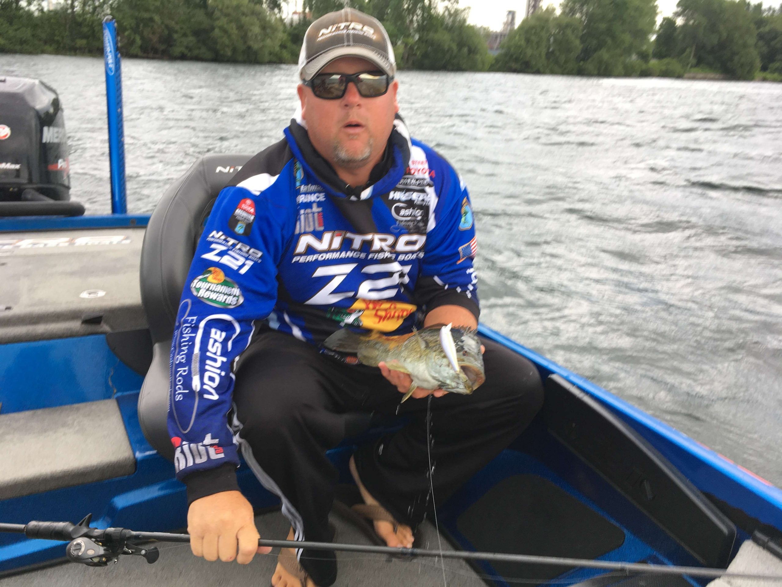 Miracles do happen for Jamie Hartman as he gets this fish in the boat.
