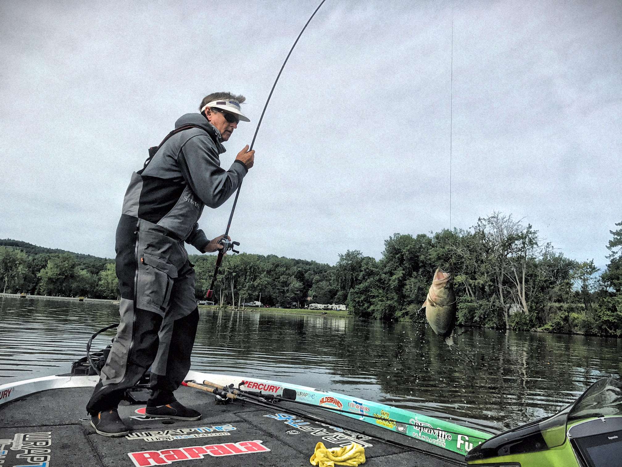 Bernie Schultz has been going through many small fish...then...he flips a decent size in the boat, like this 3-pounder.
