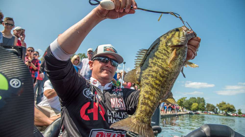<b>Gerald Spohrer</b><br> Seventh-place finisher Gerald Spohrer was among a few top anglers using a crankbait. The bait paid off for locating smallmouth on the move.  