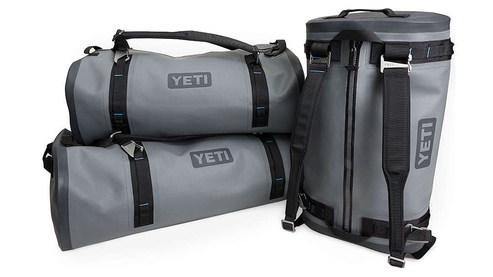 <p>Yeti Panga Submersible Duffle</p>
<p> This July, Yeti will launch into new territory with the introduction of its line of submersible duffel bags, dubbed Panga. Available in multiple sizes, the Panga submersible duffle bags are over-engineered to keep your goods protected through the harshest conditions. Panga is virtually indestructible, fully submersible, capable of hauling and protecting your most precious gear from Mother Nature. Itâs the only gear bag thatâs truly built for the wild. MSRP: $299.99-399.99
