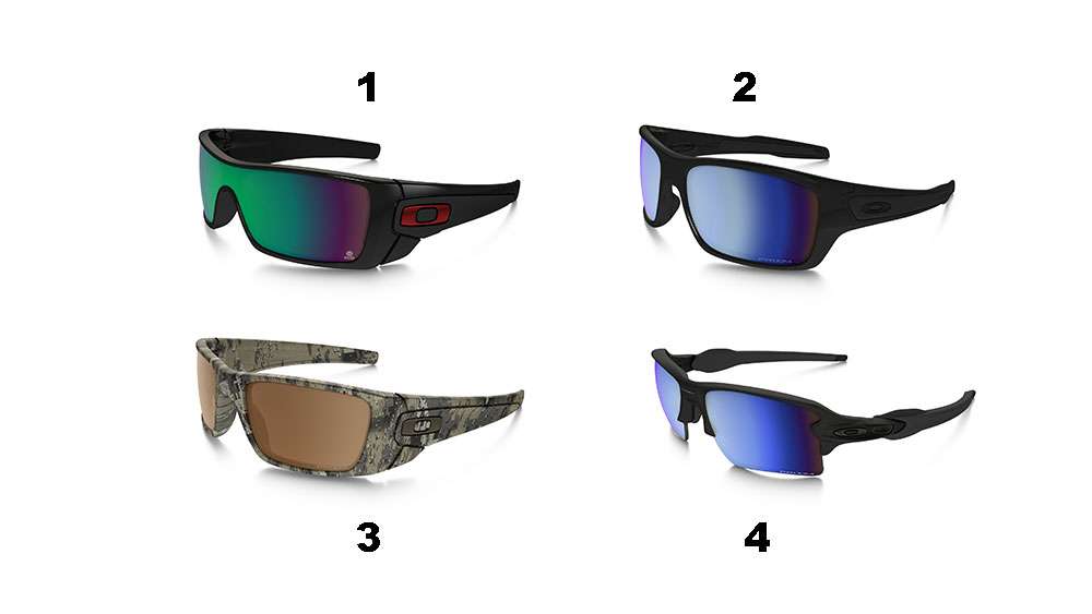 <p>Oakley Prizm Collection</p>

<p>1. Batwolf Prism Shallow Water Polarized KVD</p>
<p>Oakley Batwolf sunglasses are about original style, and it's a clean look of authenticity that makes the statement. A single continuous lens sweeps across a comfortably lightweight O Matter frame. Two interchangeable icons are included to change your look in seconds. The company designed this frame to fit comfortably on medium to large faces. MSRP: $210</p>
<p>2. Oakley Turbine Prizm Deep Water Polarized</p>
<p> Turbine cranks up the active look with interchangeable icons plus inset zones of sure-grip Unobtainium. Along with clean lines of comfortably lightweight O Matter and a lens shape inspired by the companyâs popular Hijinx sunglass, its durability and performance are perfect for both active and daily wear. MSRP: $200</p>
<p>3. Oakley Fuel Cell Prizm Desolve Camo Collection</p>
<p>Oakley worked with a mix of art and technology for some time. The idea was to create clean, authentic style for those who donât just walk the path of life â they stomp it and leave footprints. Thatâs what led to Oakley Fuel Cell. The idea here is unflinching originality and a smooth look. Itâs proof that when authenticity speaks for itself, it speaks with volume. MSRP: $150</p>
<p>4. Oakley 4 Flak 2.0 XL Prizm Deep Water Polarized</p>
<p>With High Definition Optics in a ruggedly durable yet comfortably lightweight design, this semi-rimless slice of Oakley engineering takes performance to the next level and brings style along for the ride. MSRP: $200
