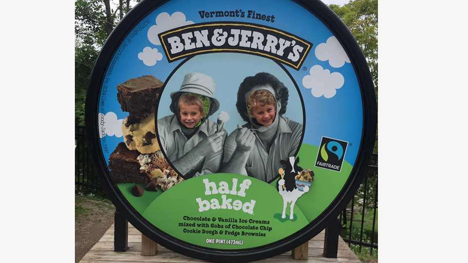Julie Kennedy and her crew, Sophia and SJ, went with Becky Iaconelli to Ben and Jerryâs. Here SJ and Vegas Iaconelli get their scoop on.