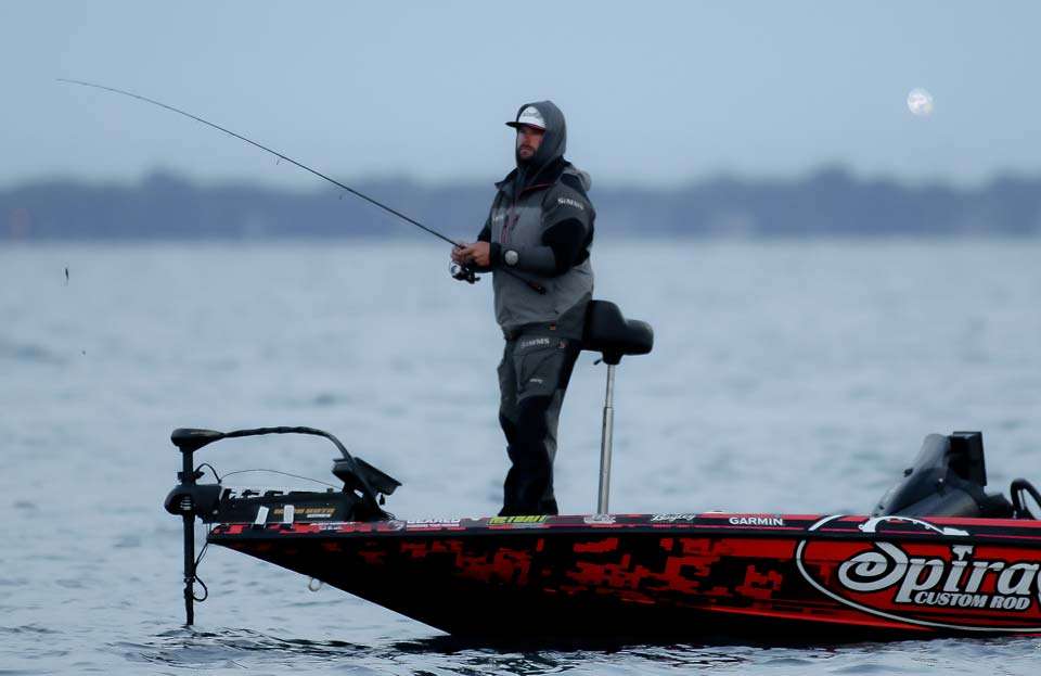 Facing a charging Classic Champion in Jordan Lee and a fishery loaded with large smallmouth, Brock Mosley's day on Lake St. Clair was all about survival. He needed some big bass to keep himself in contention for Championship Sunday. 