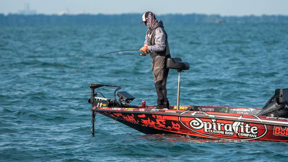 <b>Brock Mosley</b><br>
Brock Mosley fished his second Championship Sunday of the season at Lake St. Clair. He set wind drifts over productive areas, using a drop shot rig for catching quality smallmouth. 
