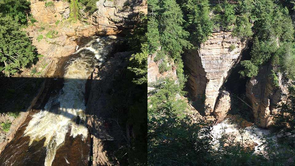 Kenzie Hartman and her friends got up high and took photos of the water rushing down the chasm.