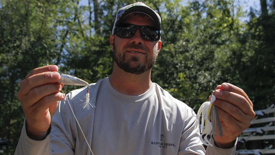 <b>Jeff Hamilton</b><br>
Jeff Hamilton finished second using an old school topwater popper and bladed jig.

