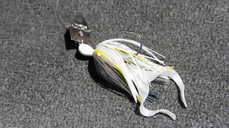To cover water he used this 1/2-ounce Z-Man Chatterbait. âMost of my Day 2 weight and a 7-pounder came it.â
