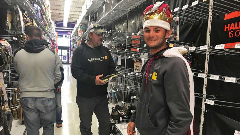 Right there in the Halloween aisle, there was a crown and robe.