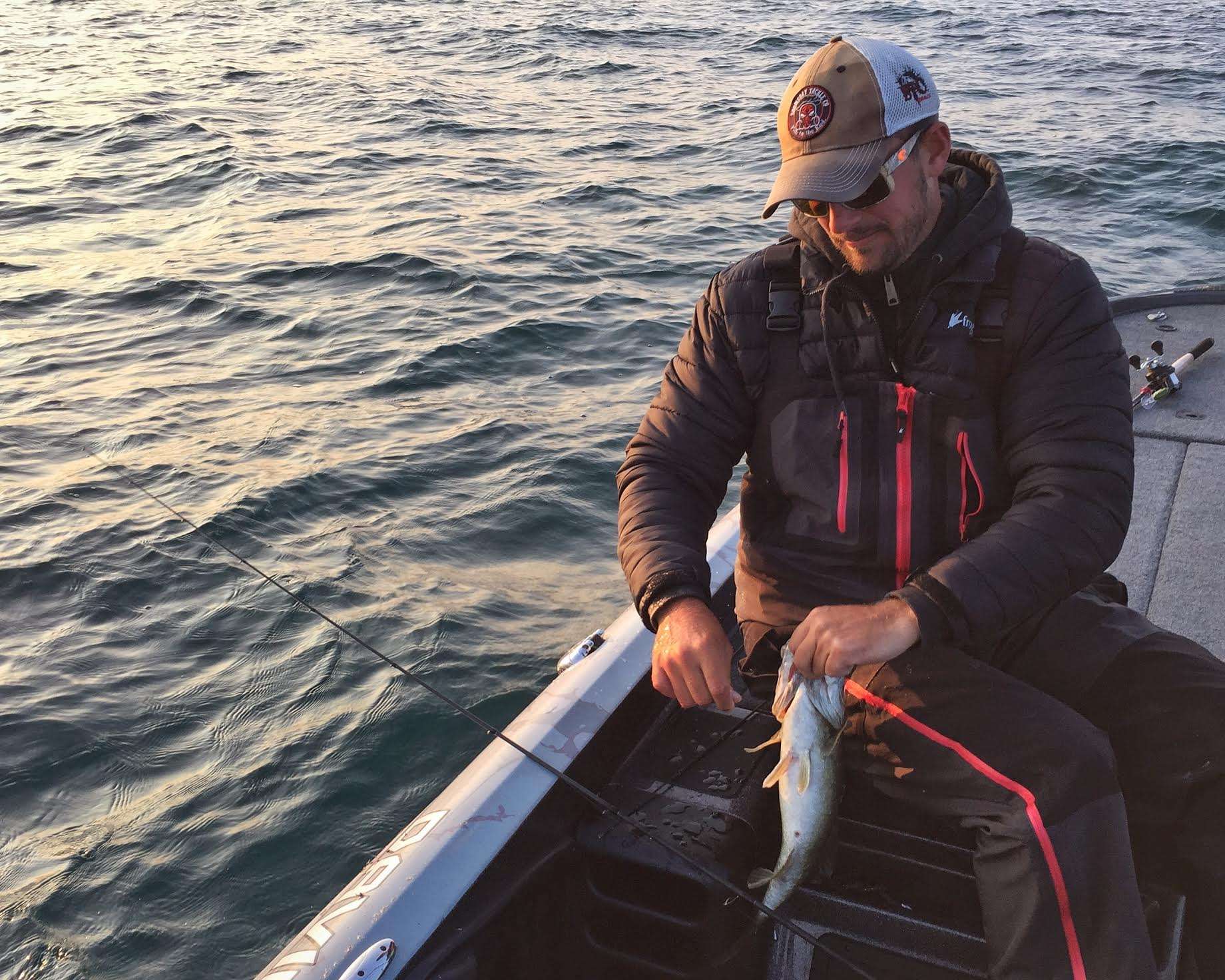 David Mullins with an early keeper.