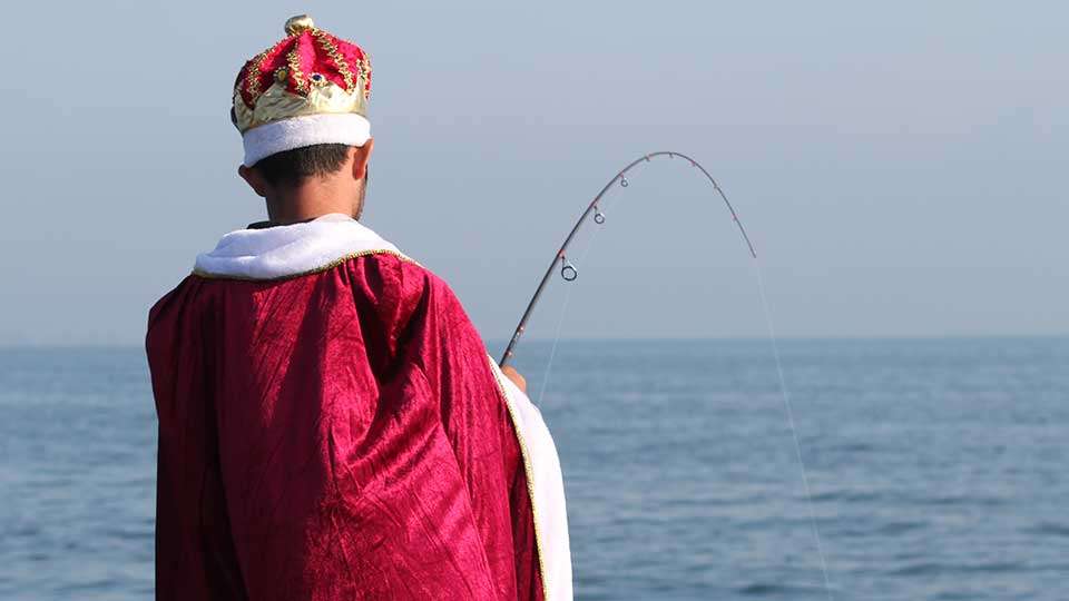 Almost looks like the Pope fishing. Lee owned it.