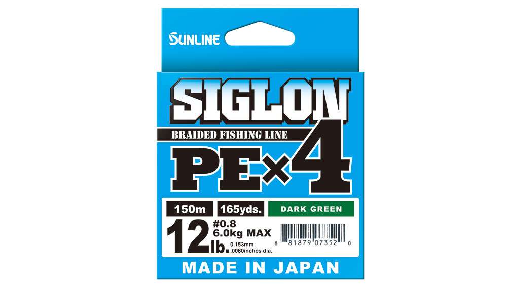 <p>Sunline Siglon PEx4</p>

<p>Sunline is introducing a new braided fishing line option to their lineup called Siglon PEx4. The line is a tightly woven 4-strand braided PE line made with high abrasion resistance characteristics, and is constructed for low line diameter size, with added line sensitivity. It will be offered in the following sizes: 10-, 12-, 16-, 20- 30-, 40- and 50-pound break strengths. Available in 165- and 1,968-yard spools.  Siglon PEx4 is offered in two low-bleed color options: Dark green and hi-vis orange. MSRP: $10.99 (165 yards) and $99.99 (1,968 yards)
