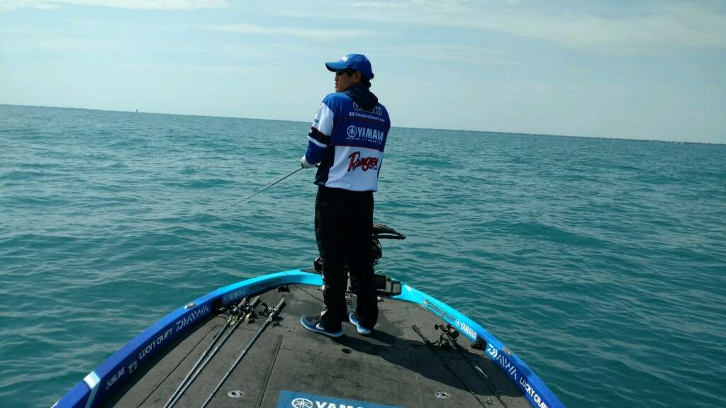With less than an hour left to fish, the sun has poked back out. Takahiro says 