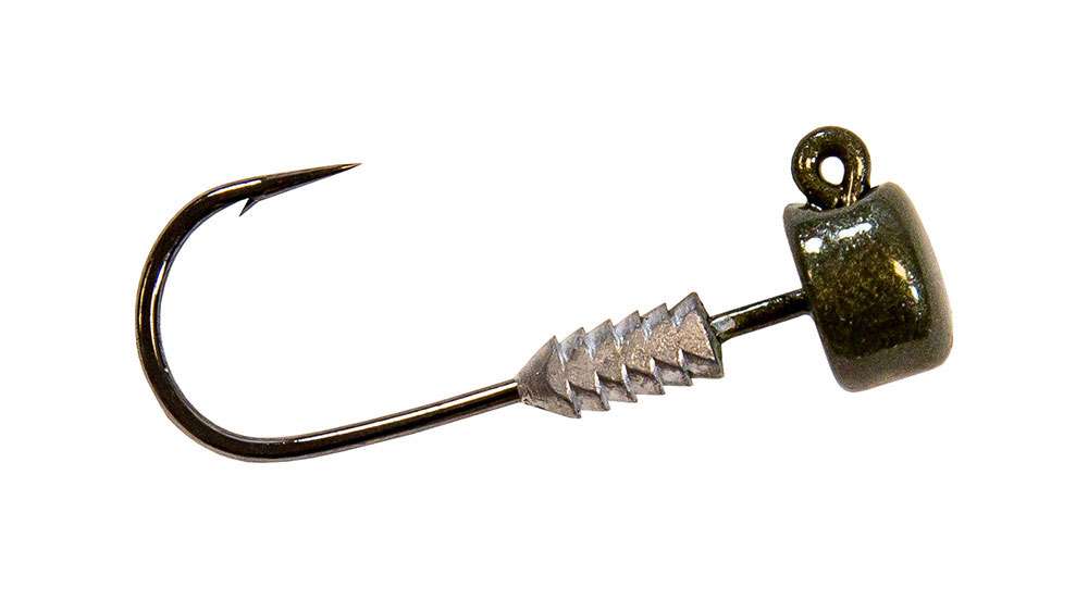 <p>Z-Man NEdlockZ HD Jigheads</p>

<p> Sporting the signature mushroom-shaped head preferred for Midwest finesse âNed Rigâ applications, NedlockZ HD Jigheads are equipped with extra heavy duty size 1 and 2 Mustad UltraPoint hooks for use with heavier tackle.  Their split keeper design is easy to rig and holds ElaZtech and conventional soft plastics securely.  NedlockZ HD Jigheads are available in 1/15-, 1/10-, 1/6- and 1/5-ounce weights that pair perfectly with a variety of ElaZtech finesse baits. MSRP: $6.99
