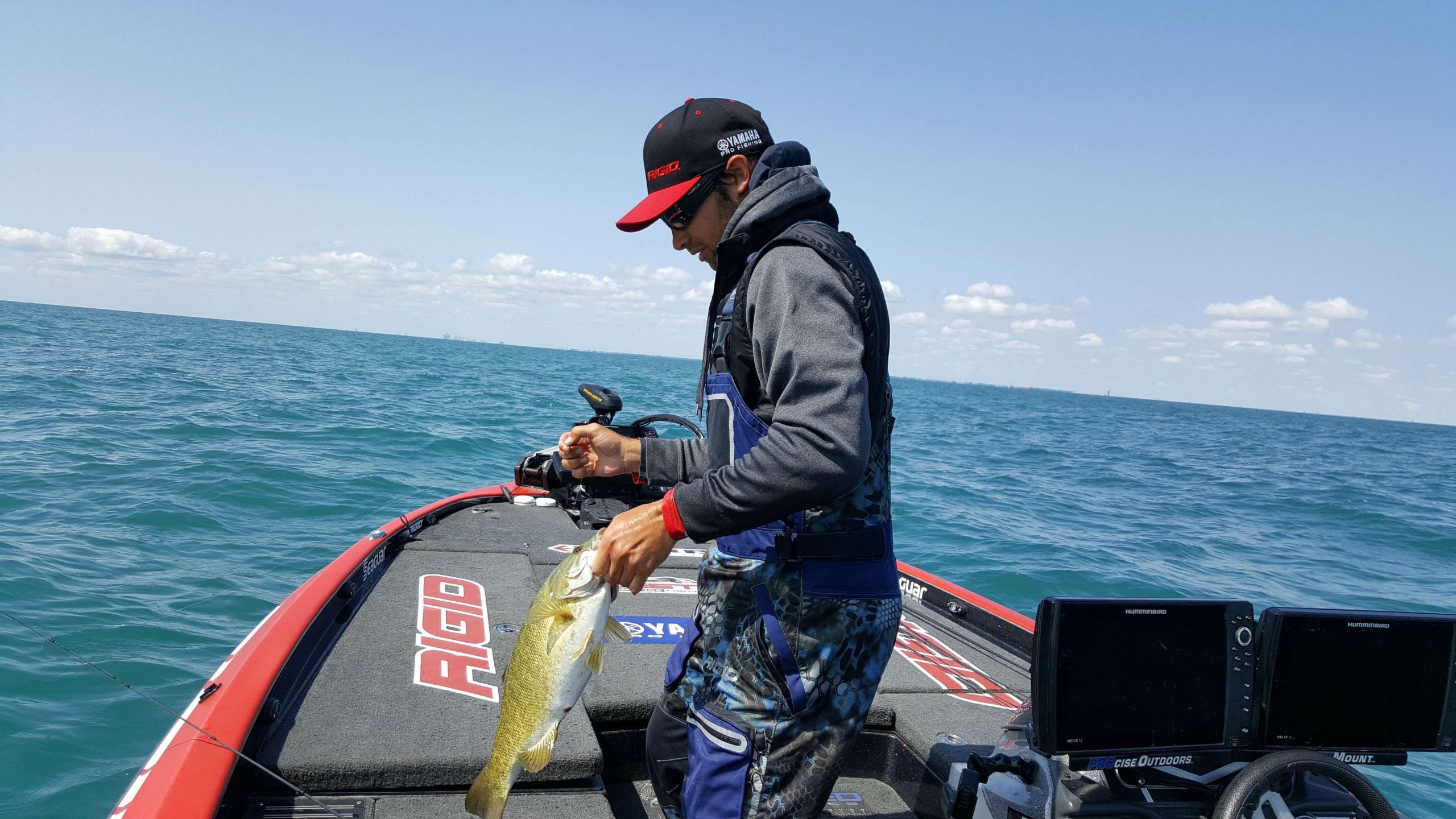 Brandon Palaniuk returns from Lake Huron to St. Clair to catch a 4-pounder and fifth fish for his limit. 