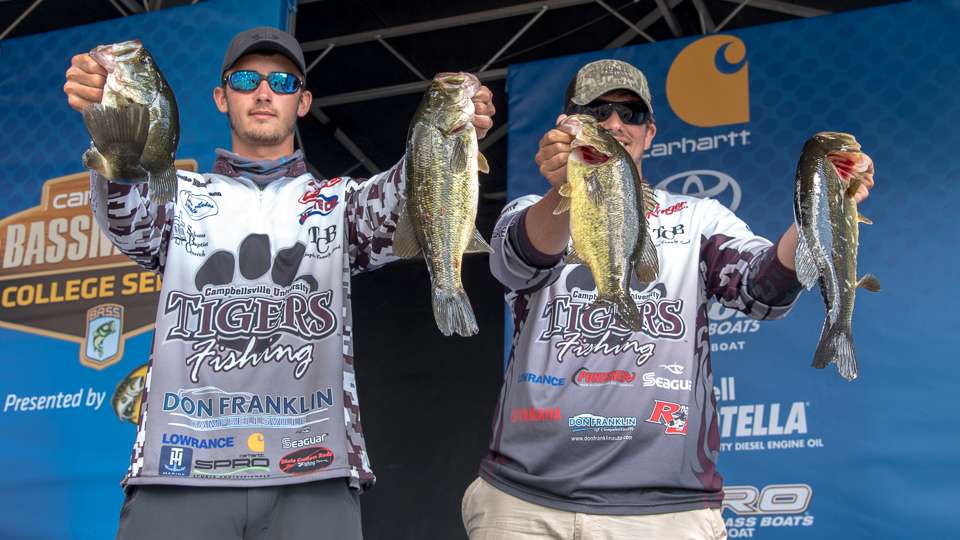 Nick Ratliff and Luke Patterson from Campbellsville University  (14th place, 13-10)