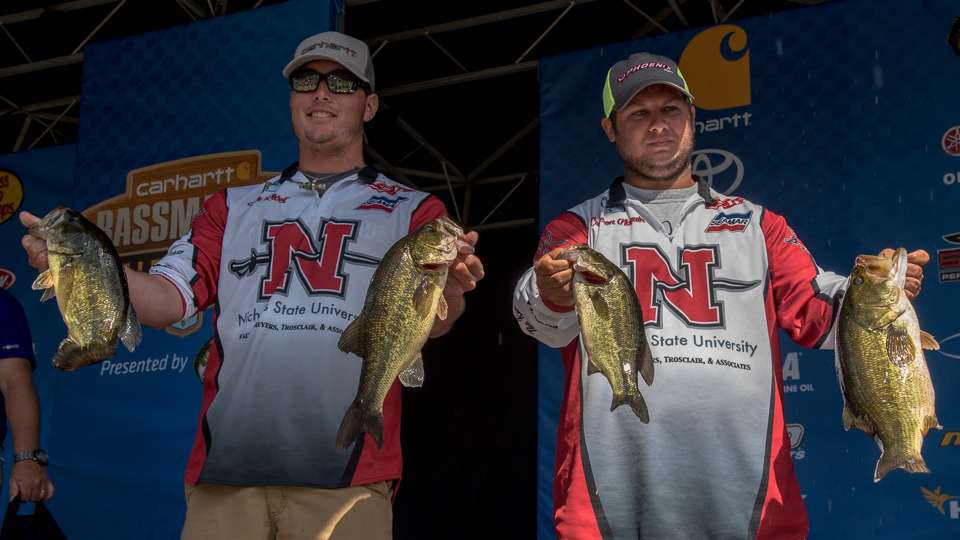 Tyler Rivet and Cameron Naquin from Nichols State University (15th place, 10-10)