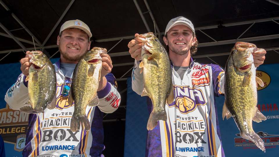 Hunter McCarty and Sloan Pennington from University of North Alabama (7th place, 13-12)