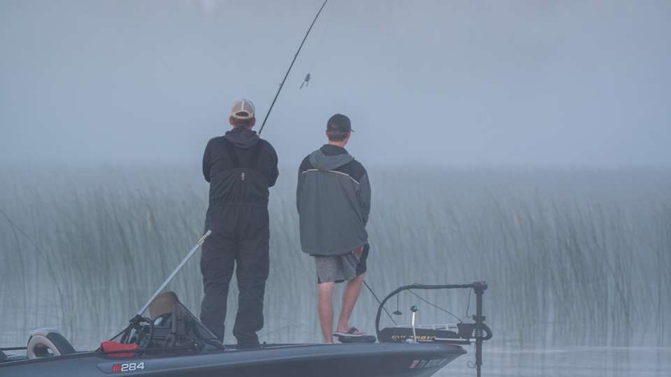 Jacob Foutz and Jake Lee had a foggy start to their morning.
