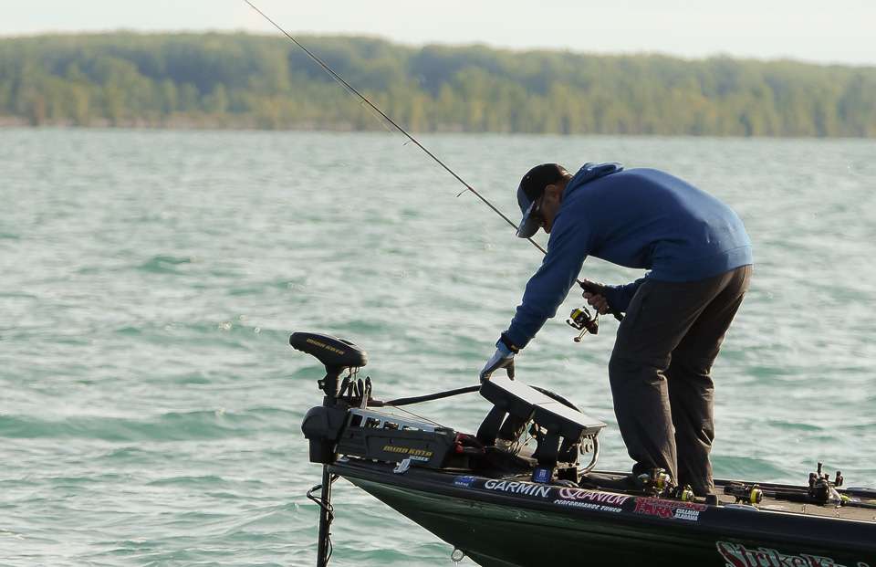 Go on the water with Matt Lee and Adrian Avena Day 2 of the 2017 Advance Auto Parts Bassmaster Elite at Lake St. Clair.
