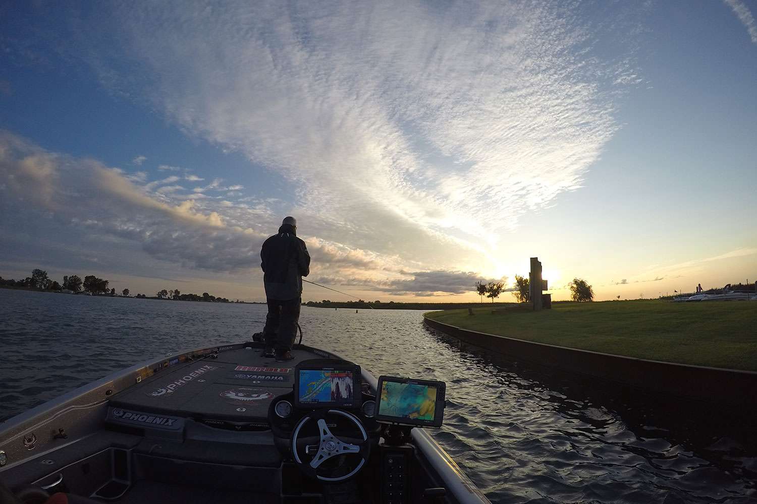 Look through Randall Tharp's first day at the Advance Auto Parts Bassmaster Elite at Lake St. Clair. Tharp's marshal Pablo Garcia shot the following images on one of Bassmaster's GoPros providing a very unique perspective and cool photos.