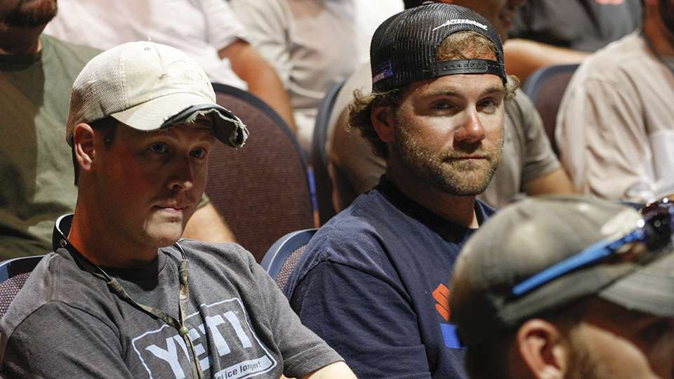 Mike Huff (left) and Elite Series pro John Hunter hang out together. They fished in the Carhartt Bassmaster College Series together at Georgetown College a couple years ago. Next week we will crown a College National Champion and Bracket representative in that respective series.