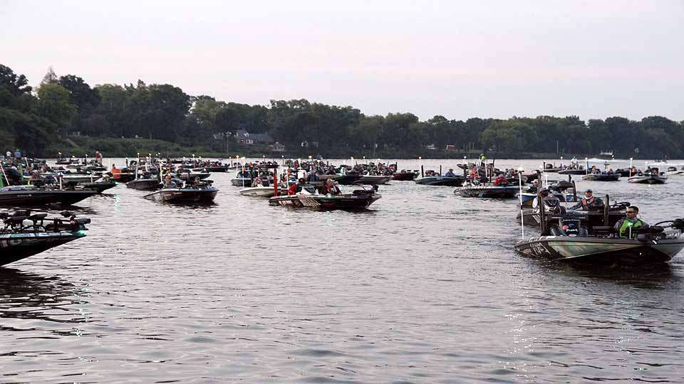 The boats are launched from the upper James River. To the southeast is the Chickahominy River and then the Atlantic Ocean. 