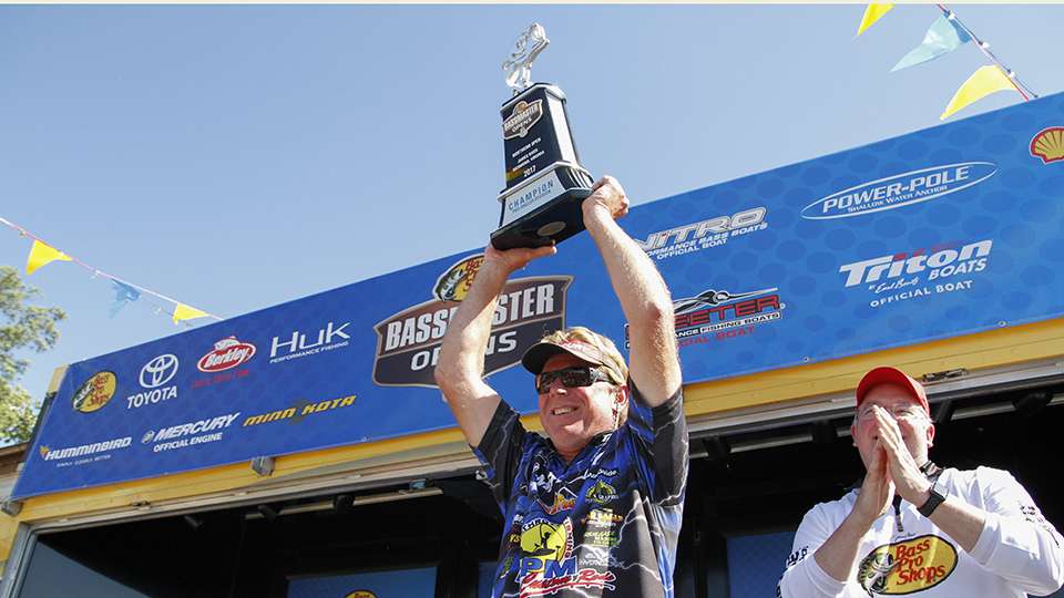 This is his first Bassmaster victory in over 230 events.