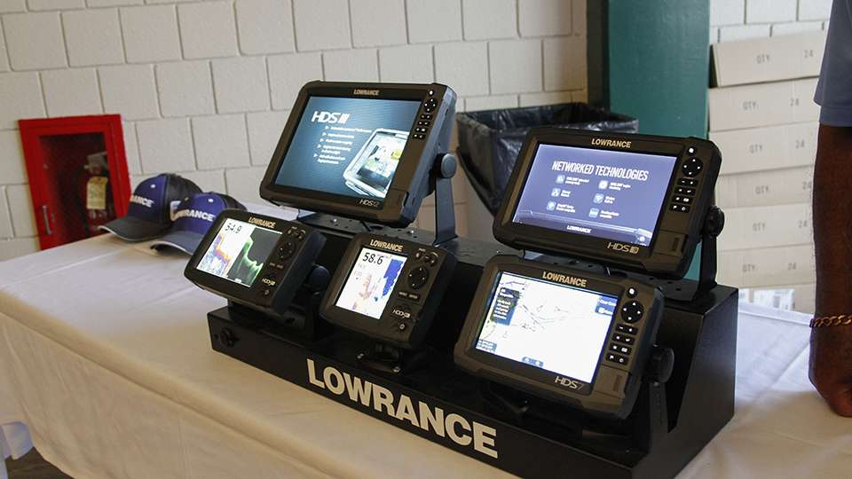 Lowrance was showing off their Carbon units.