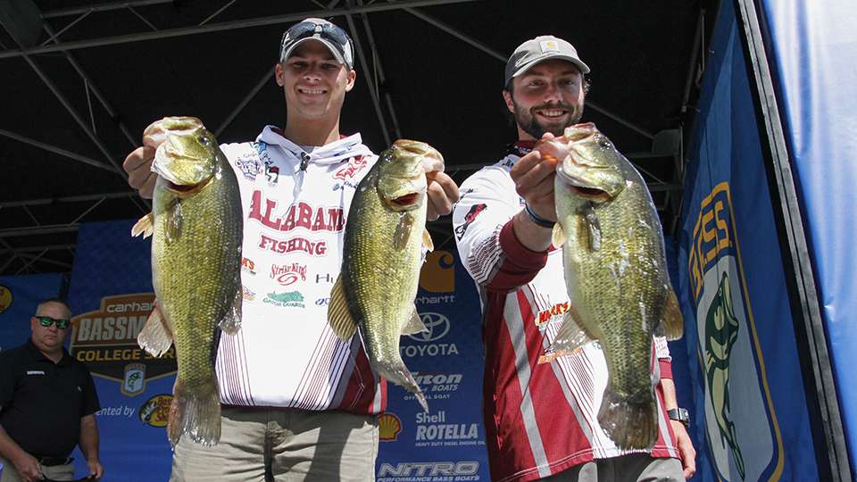 Anderson Aldag and Lee Mattox of Alabama (10th, 12-10)