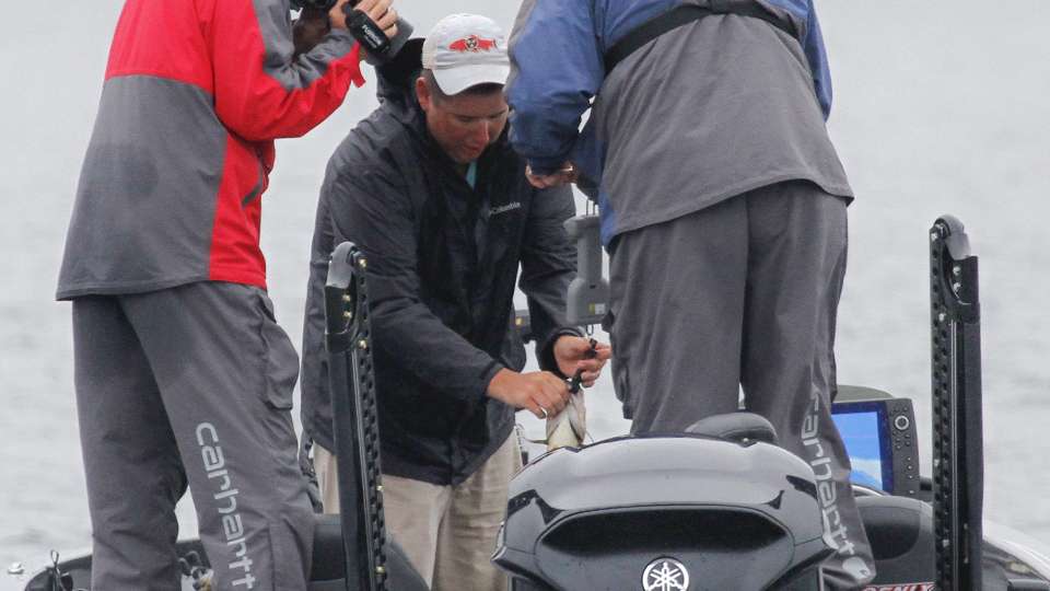 He landed this fish in a crowd of tournament staff, but it was definitely an upgrade.