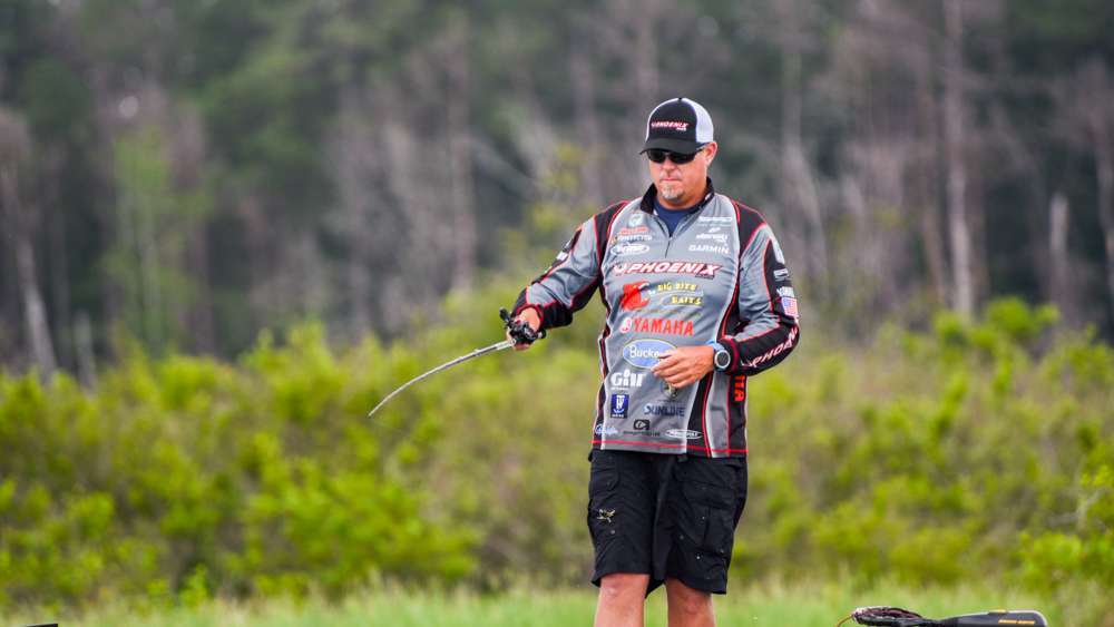 10th place: Russ Lane (45-1) holds the same position as Clausen, just higher in the Classic points. Heâs fishing for an increased payday, and is a position to use the day to learn more about smallmouth for future reference.