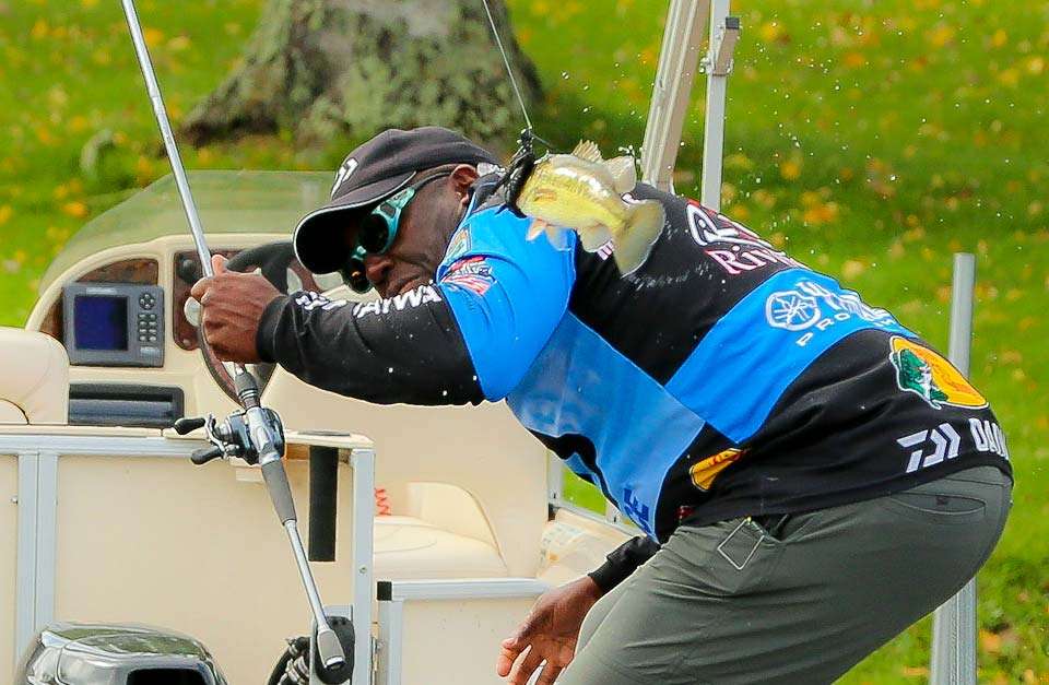 Monroe has so little trouble catching fish in the early rounds that he spent most of Day 2 practicing.