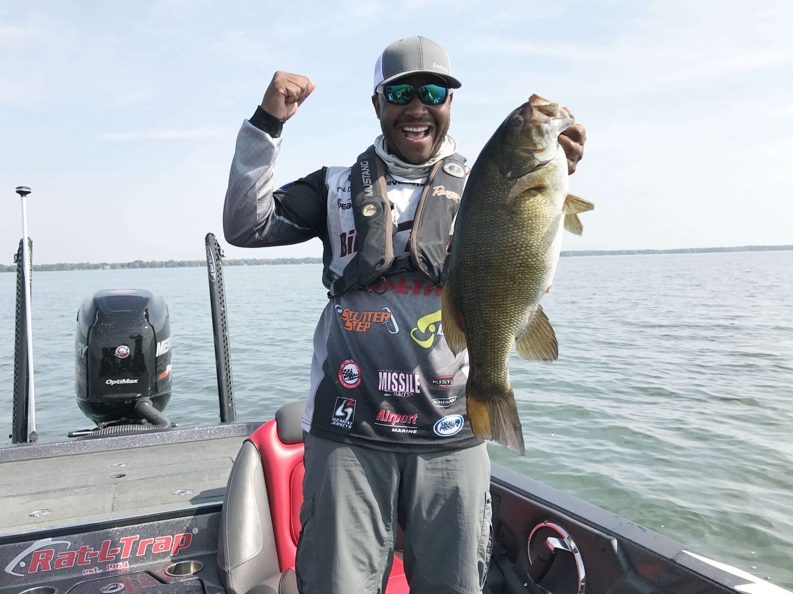 Patience pays off. After fishing the same spot three different times throughout the day comes the biggest catch of the day for Mark Daniels Jr.