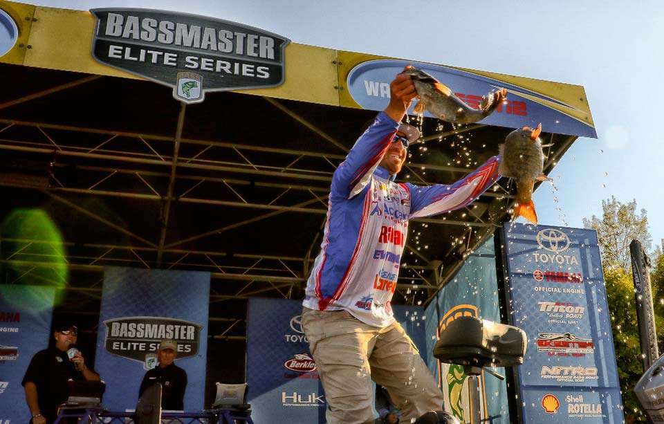 Jacob Wheeler shows off some monster Mille Lacs smallmouth as the final weigh-in of 2017 showcases the best anglers in the world at the Toyota Bassmaster Angler of the Year Championship. To follow are the top bass anglers of the world, with their rank and points total.