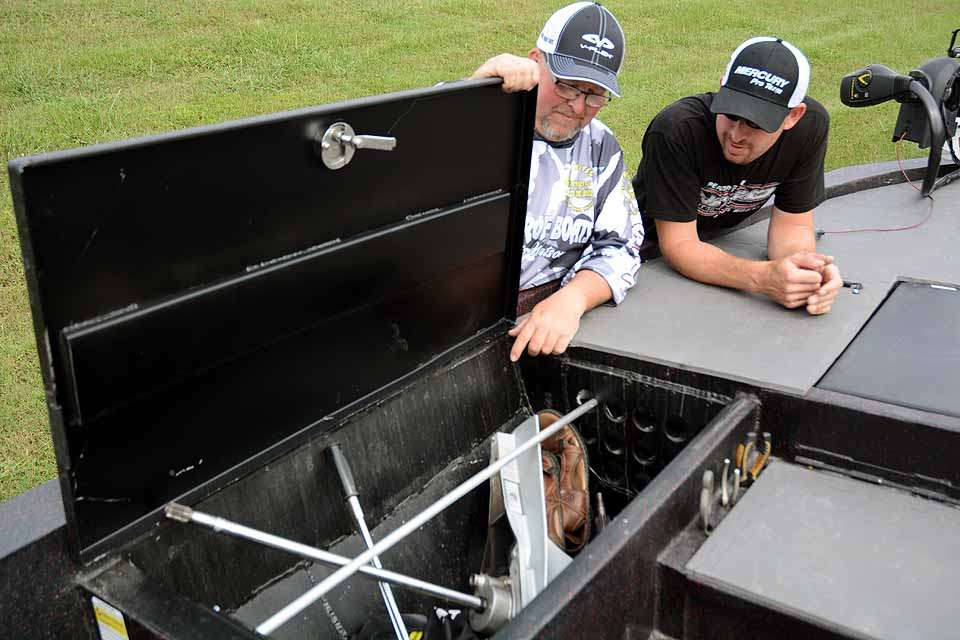 Watson tells DeFoe this is his rod locker and then opens it up. âI also designed this box specifically to hold a complete gear case.â He never knows when it might come in handy while fishing in remote headwaters. 