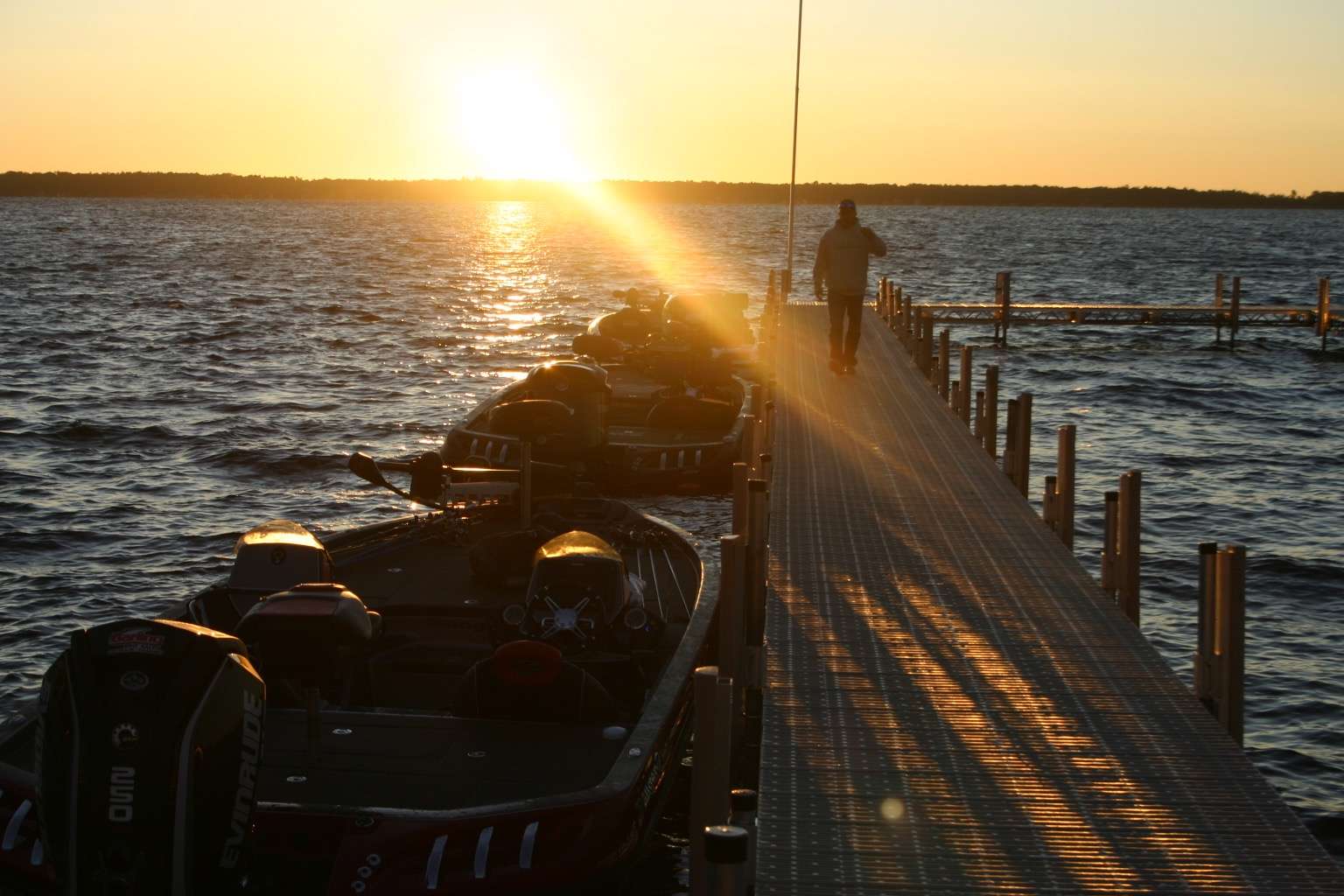 As the sun rose over Gull Lake, Evers made sure everything was set to go.