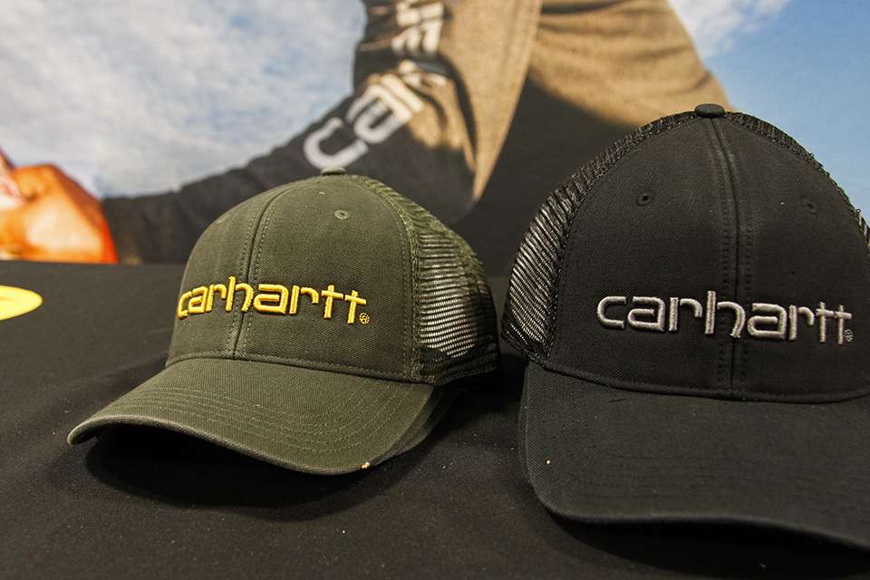 Same at the Carhartt booth where hats and buff's were available.