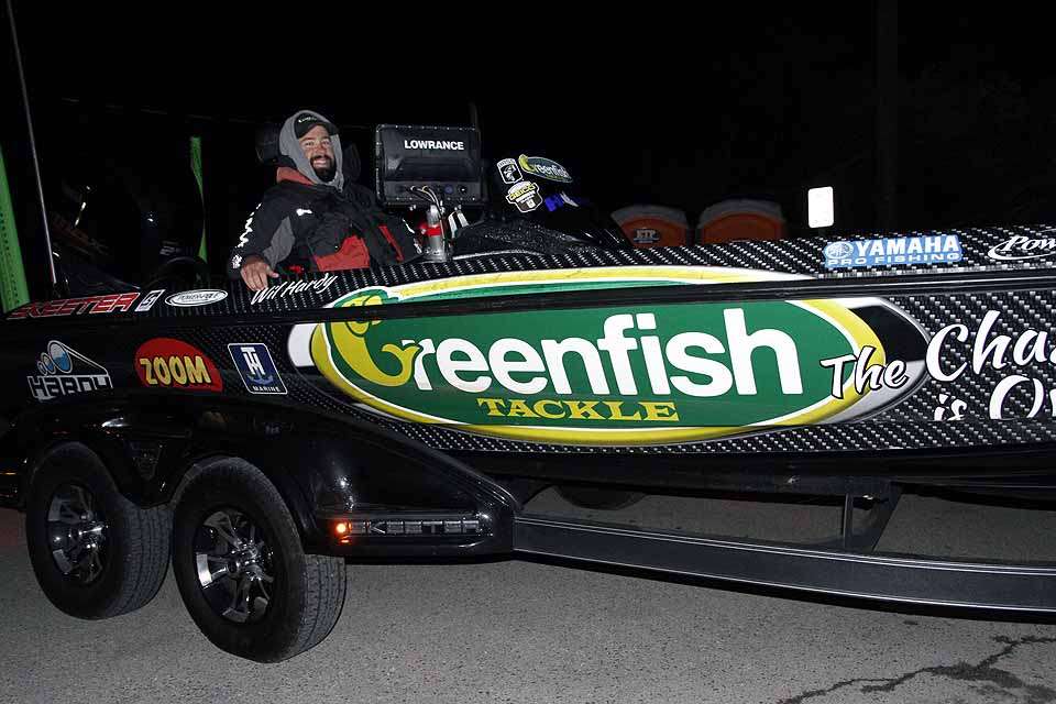 Wil Hardy of Augusta, Ga., leaves the dock for Day 1. Hardy on his first Open last year at Oneida Lake in New York. 
