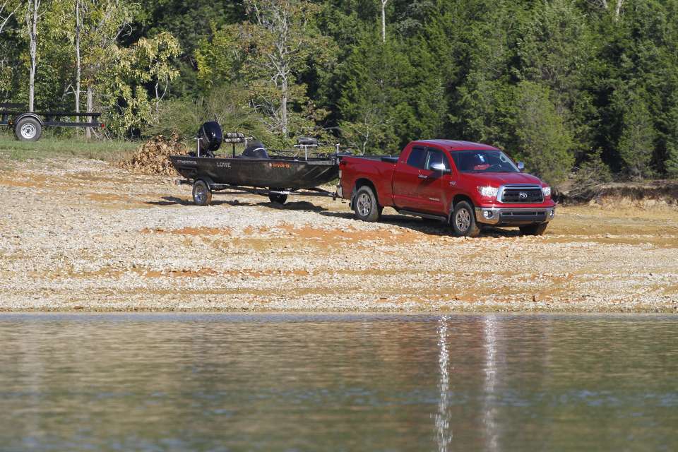 With the lake level low, it seems anywhere you can launch your boat is fair game.