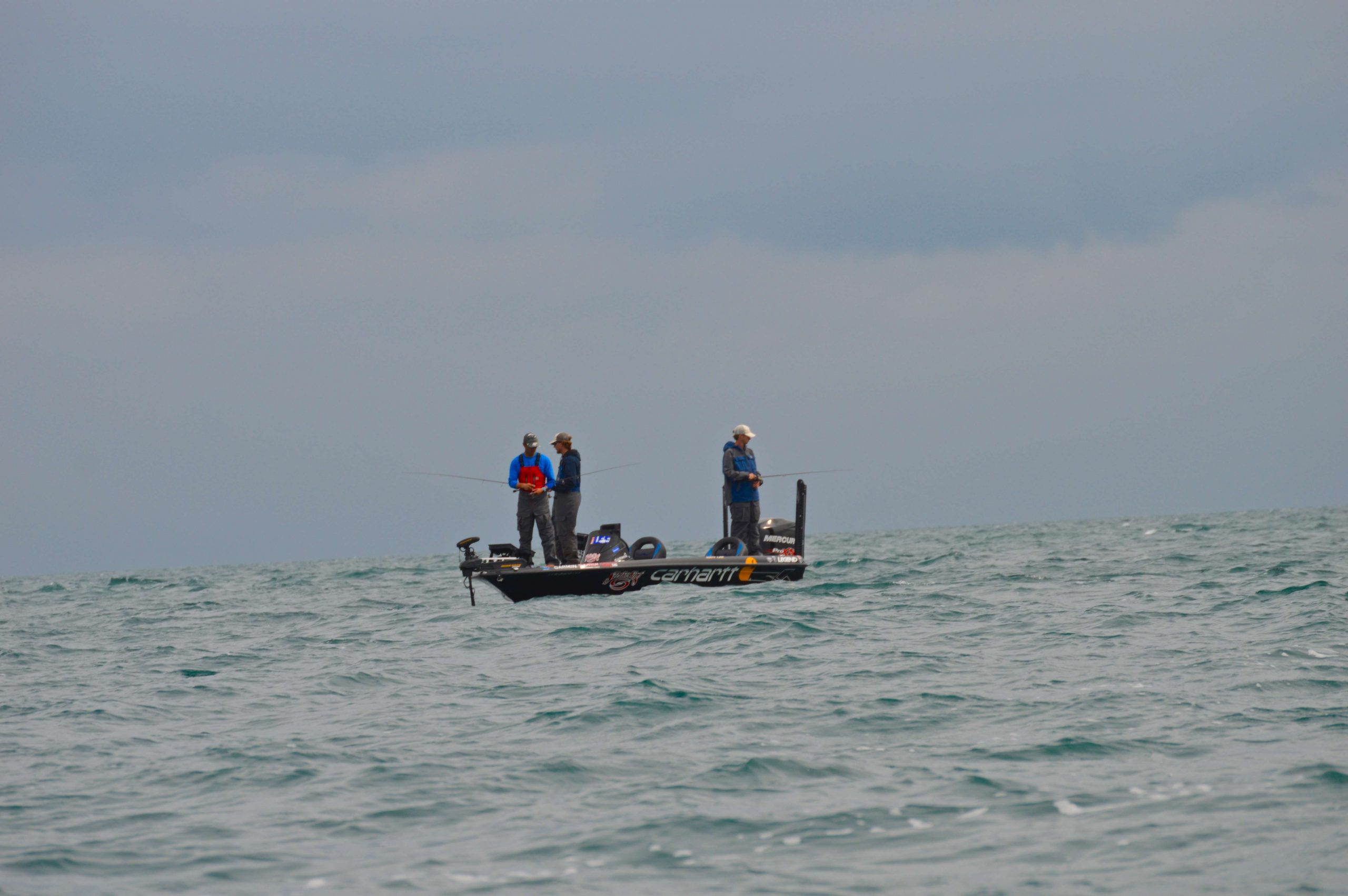 The waves were a little bigger today and as the college anglers put it, âGave them the full St. Clair treatment,â as they drove to Mattâs starting spot.
