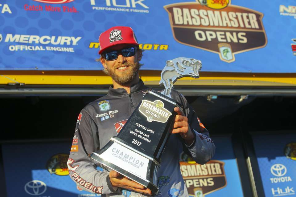 Oklahoman James Elam scored a win on his home water of Grand Lake Oâ The Cherokees. See what lures he and other top finishers used at the Bass Pro Shops Bassmaster Central Open. 
<p>
<em>All captions: Craig Lamb</em>
